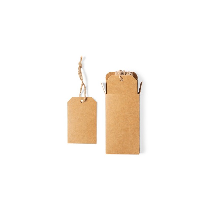 Set Pratiques Éco-responsables d'Étiquettes de Présentation Qualix Matières : carton recyclé personnalisable avec votre logo