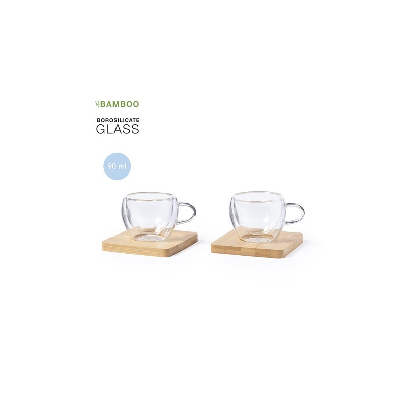 Set de Mugs en Verre Borosilicate Personnalisés Gladen