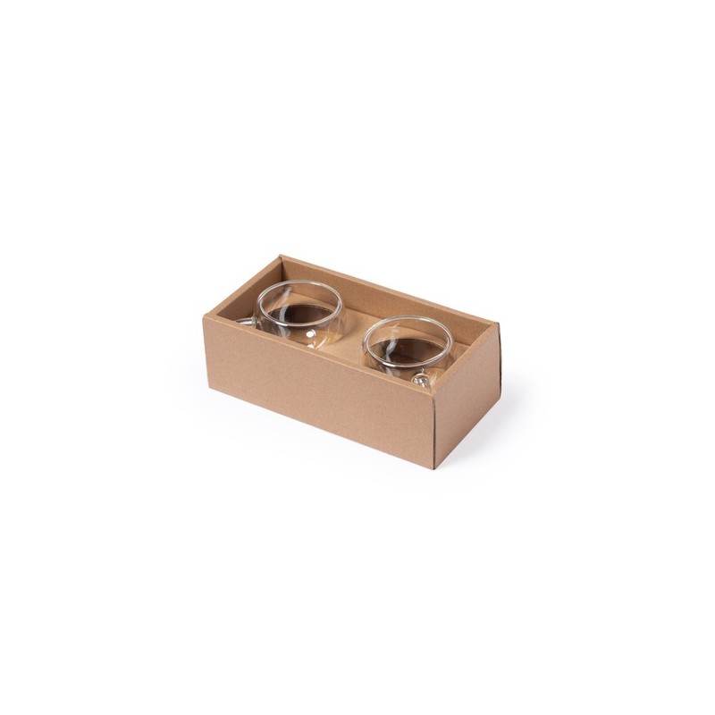 Set de Mugs en Verre Borosilicate Personnalisés Gladen marquage laser ultra précis
