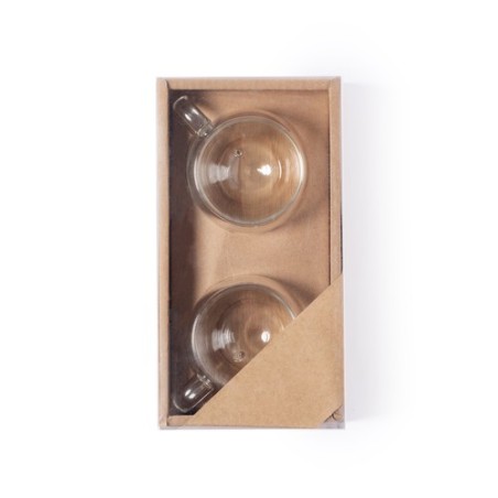 Set de Mugs en Verre Borosilicate Personnalisés Gladen objet promotionnel éco-responsable