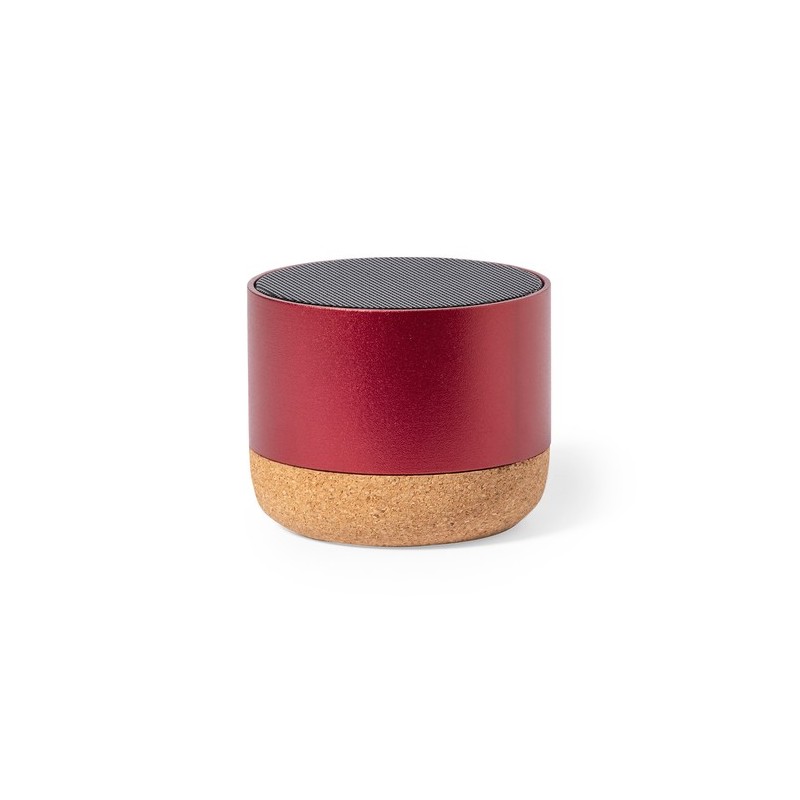 Haut-Parleur Éco-responsable Personnalisé Audio High-Tech - Moore Matières : liège Couleurs : noir personnalisation rapide en Fr