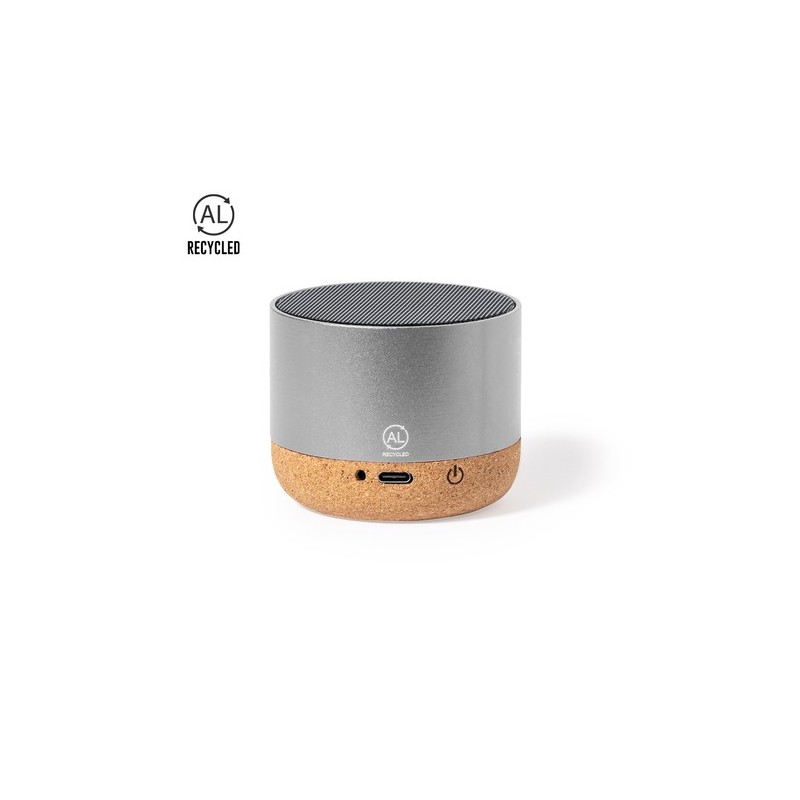 Haut-Parleur Éco-responsable Personnalisé Audio High-Tech - Moore Matières : liège Couleurs : rouge livraison express 24h 48h