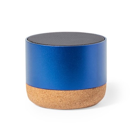 Haut-Parleur Éco-responsable Personnalisé Audio High-Tech - Moore Matières : liège Couleurs : rouge marquage couleur éclatante