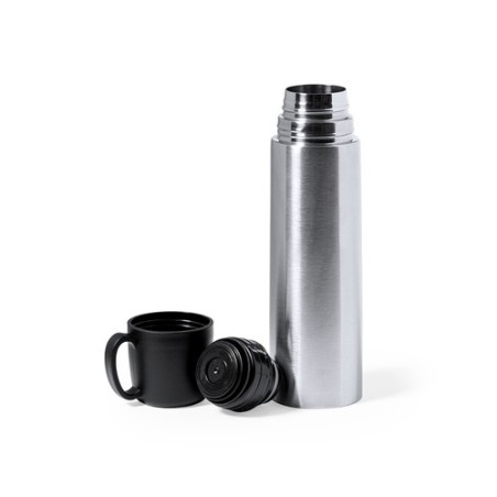 Bouteille Isotherme Personnalisée 500 ml Pas Cher - Tibber Matières : acier inoxydable Couleurs : blanc marquage couleur éclatan