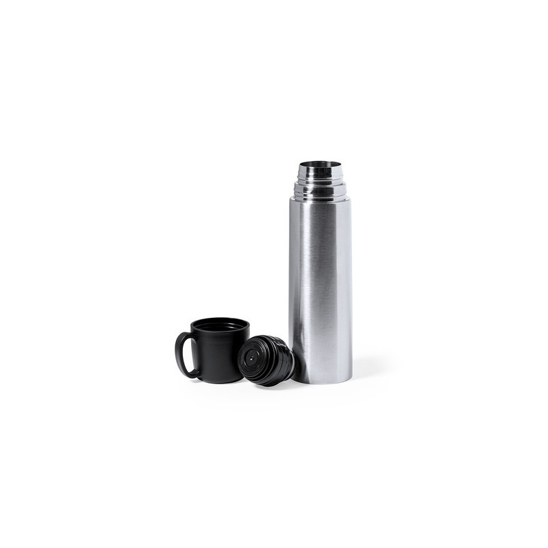 Bouteille Isotherme Personnalisée 500 ml Pas Cher - Tibber Matières : acier inoxydable Couleurs : noir impression logo haute qua