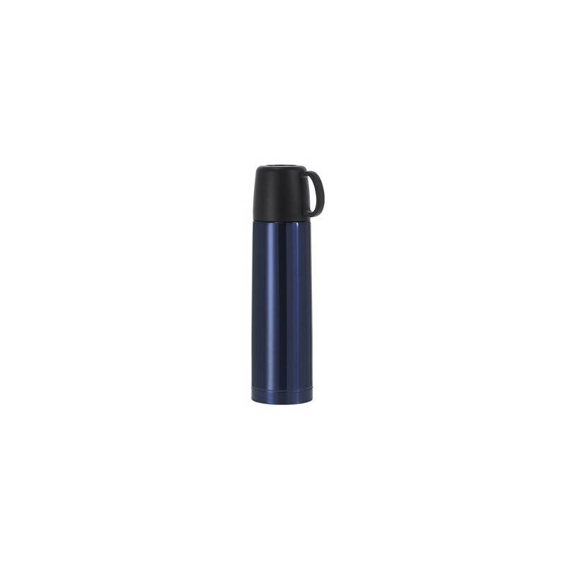 Bouteille Isotherme Personnalisée 500 ml Pas Cher - Tibber Matières : acier inoxydable Couleurs : bleu impression logo haute qua