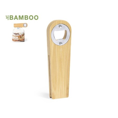 Ouvre Bouteille Pratique Élégant Personnalisé Clip Nadim Matières : bambou