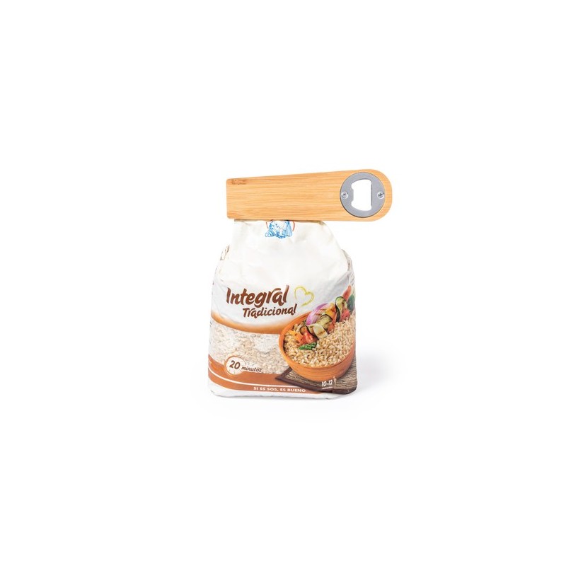 Ouvre Bouteille Pratique Élégant Personnalisé Clip Nadim Matières : bambou objet promotionnel éco-responsable
