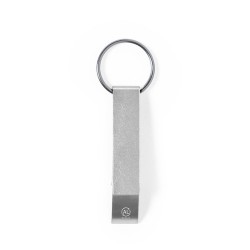 Porte-Clés Ouvre Bouteille Personnalisé en Aluminium Recyclé pas cher Matières : aluminium recyclé  Couleurs : argenté