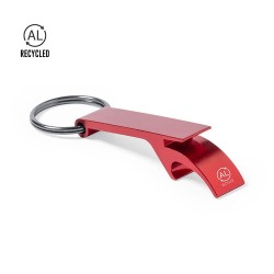 Porte-Clés Ouvre Bouteille Personnalisé en Aluminium Recyclé pas cher Matières : aluminium recyclé  Couleurs : argenté 2