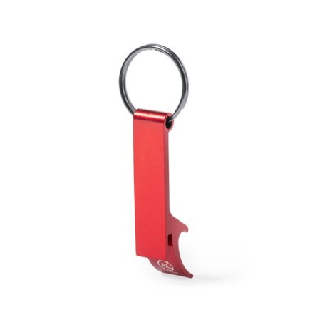 Porte-Clés Ouvre Bouteille Personnalisé en Aluminium Recyclé pas cher Matières : aluminium recyclé  Couleurs : noir marquage las