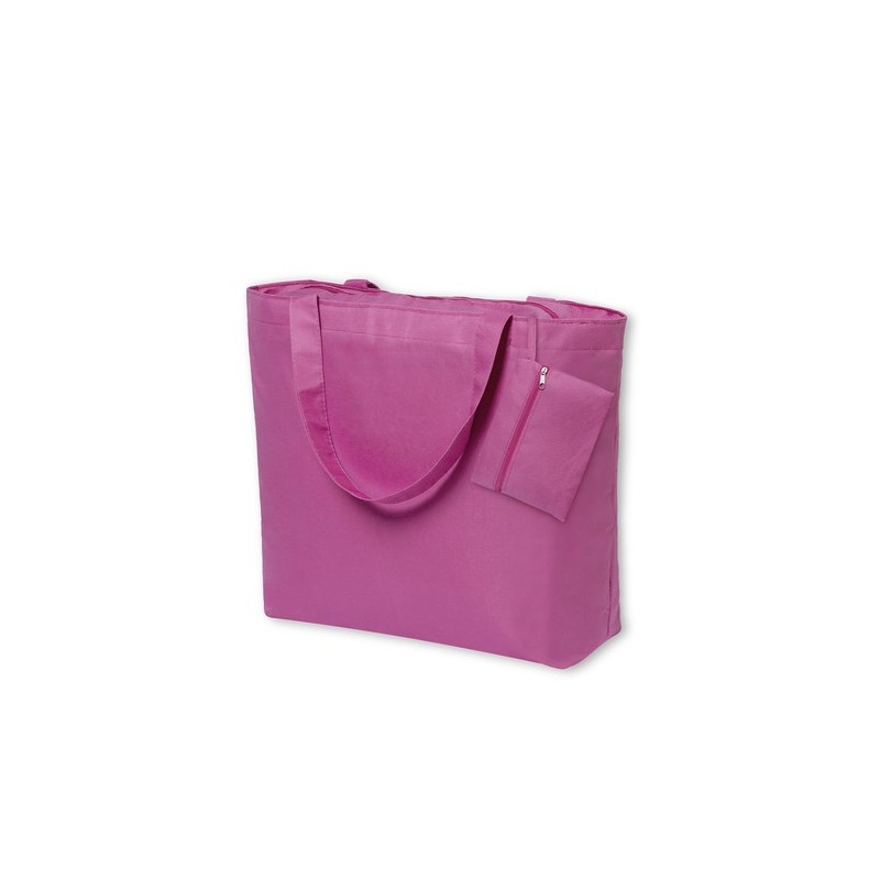 Sac de Shopping Éco-responsable Personnalisé en Polyester - Revile Matières : polyester Couleurs : fuchsia impression haute défi