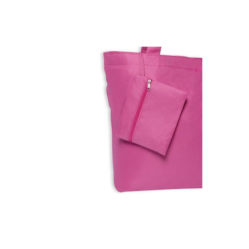 Sac de Shopping Éco-responsable Personnalisé en Polyester - Revile Matières : polyester Couleurs : fuchsia marquage couleur écla