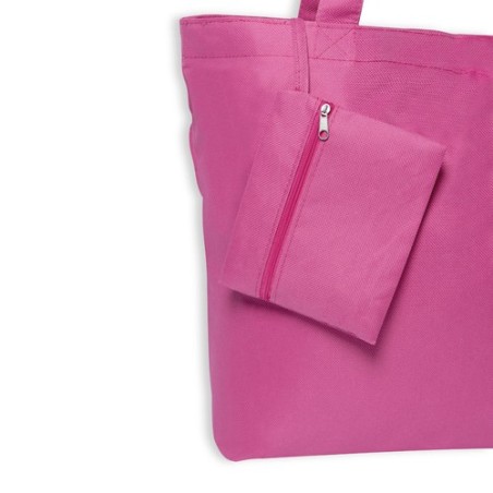 Sac de Shopping Éco-responsable Personnalisé en Polyester - Revile Matières : polyester Couleurs : fuchsia marquage couleur écla