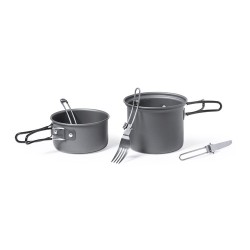 Set Pratique et Durable d'Ustensiles de Camping Sondic Matières : acier inoxydable Couleurs : noir