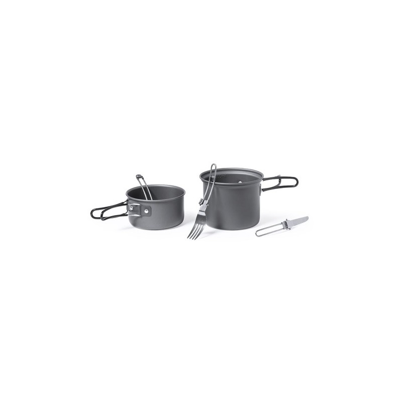 Set Pratique et Durable d'Ustensiles de Camping Sondic Matières : acier inoxydable Couleurs : noir