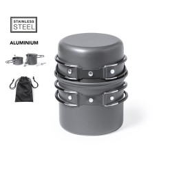 Set Pratique et Durable d'Ustensiles de Camping Sondic Matières : acier inoxydable Couleurs : noir 2