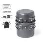 Set Pratique et Durable d'Ustensiles de Camping Sondic Matières : acier inoxydable Couleurs : noir personnalisable avec votre lo
