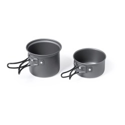 Set Pratique et Durable d'Ustensiles de Camping Sondic Matières : acier inoxydable Couleurs : noir cadeau entreprise pas cher