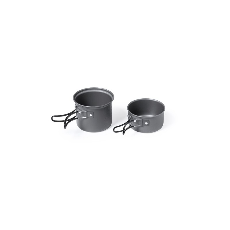 Set Pratique et Durable d'Ustensiles de Camping Sondic Matières : acier inoxydable Couleurs : noir cadeau entreprise pas cher