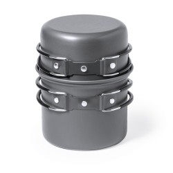Set Pratique et Durable d'Ustensiles de Camping Sondic Matières : acier inoxydable Couleurs : noir personnalisation rapide en Fr