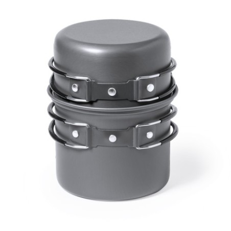 Set Pratique et Durable d'Ustensiles de Camping Sondic Matières : acier inoxydable Couleurs : noir personnalisation rapide en Fr