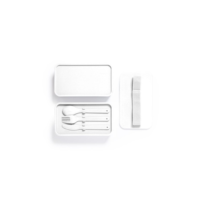 Gamelle Personnalisée Éco-responsable - Boîte à Lunch Vilma Matières : polypropylène (PP) Couleurs : blanc personnalisation rapi