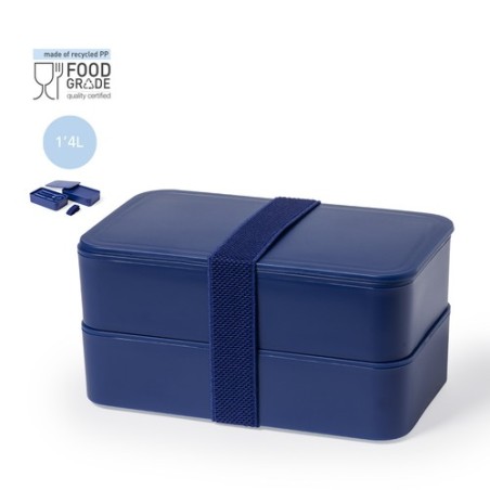 Gamelle Personnalisée Éco-responsable - Boîte à Lunch Vilma Matières : polypropylène (PP) Couleurs : bleu marine objet promotion