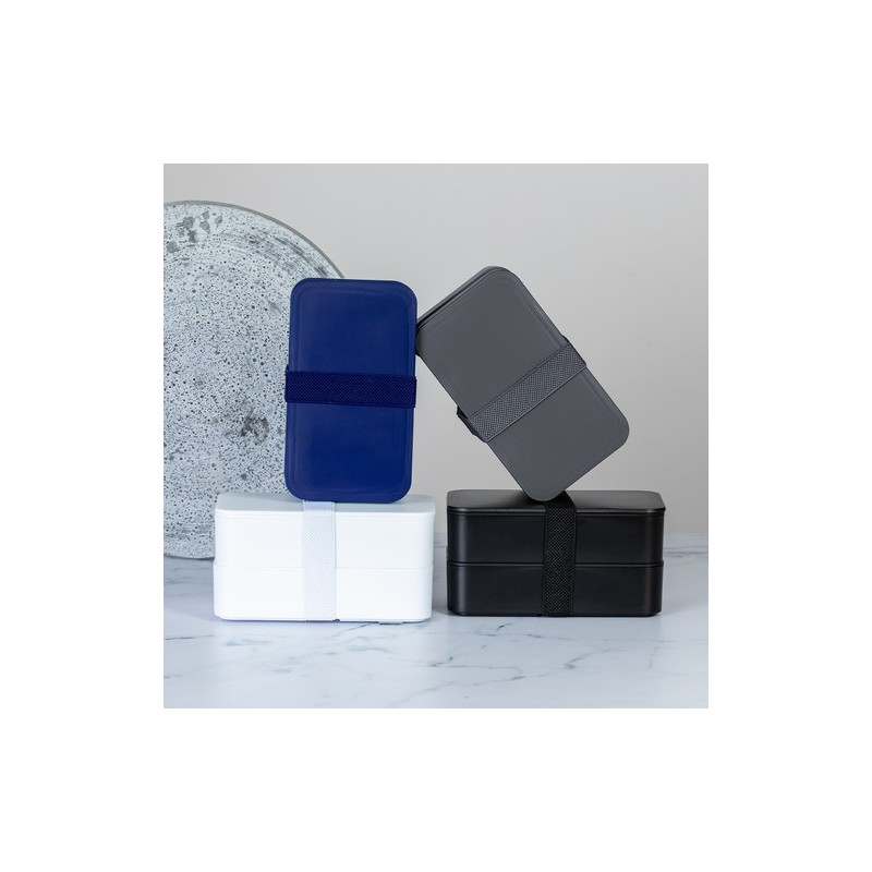Gamelle Personnalisée Éco-responsable - Boîte à Lunch Vilma Matières : polypropylène (PP) Couleurs : bleu marine objet publicita