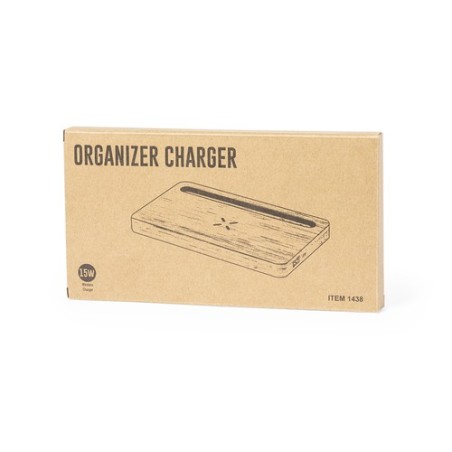 Chargeur Organiseur Éco-responsable Personnalisé pas cher Loubron Matières : bambou livraison express 24h 48h