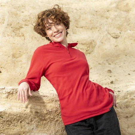 Veste Éco-responsable Personnalisée en Micro Polaire Pas Cher - Mesiox Matières : PET recyclé Taille textile : XL Couleurs : rou