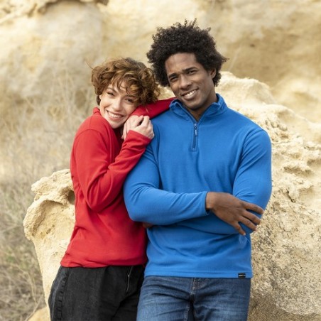 Veste Éco-responsable Personnalisée en Micro Polaire Pas Cher - Mesiox Matières : PET recyclé Taille textile : XL Couleurs : rou