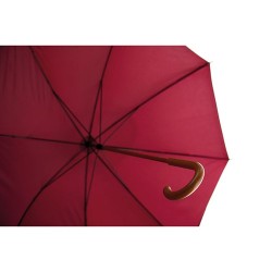 Parapluie Éco-responsable avec Poignée en Bois - CUMULI Matières : bois Couleurs : bordeaux objet promo petit budget