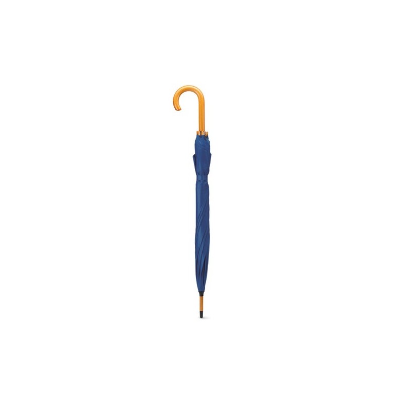 Parapluie Éco-responsable avec Poignée en Bois - CUMULI Matières : bois Couleurs : bleu cadeau affaires élégant