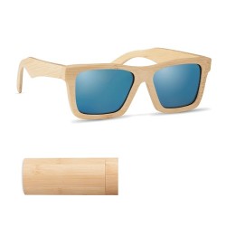 Lunettes de soleil personnalisées en bambou avec étui WANAKA Matières : bambou Couleurs : bois