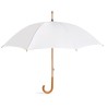 Parapluie Éco-responsable avec Poignée en Bois - CUMULI Matières : bois Couleurs : blanc marquage laser ultra précis