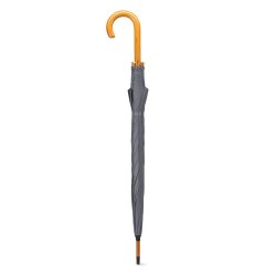 Parapluie Éco-responsable avec Poignée en Bois - CUMULI Matières : bois Couleurs : gris cadeau client original
