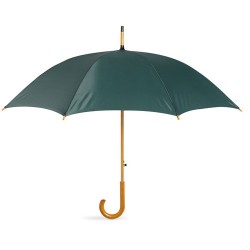 Parapluie Éco-responsable avec Poignée en Bois - CUMULI Matières : bois Couleurs : vert goodies publicitaire événementiel