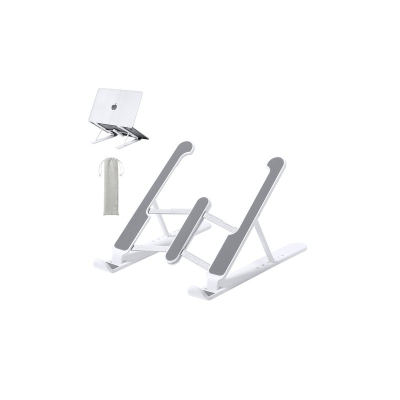 Support Bureau Ergonomique Personnalisé pas cher Halom Couleurs : argenté personnalisable avec votre logo