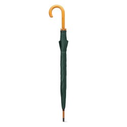 Parapluie Éco-responsable avec Poignée en Bois - CUMULI Matières : bois Couleurs : vert impression logo haute qualité