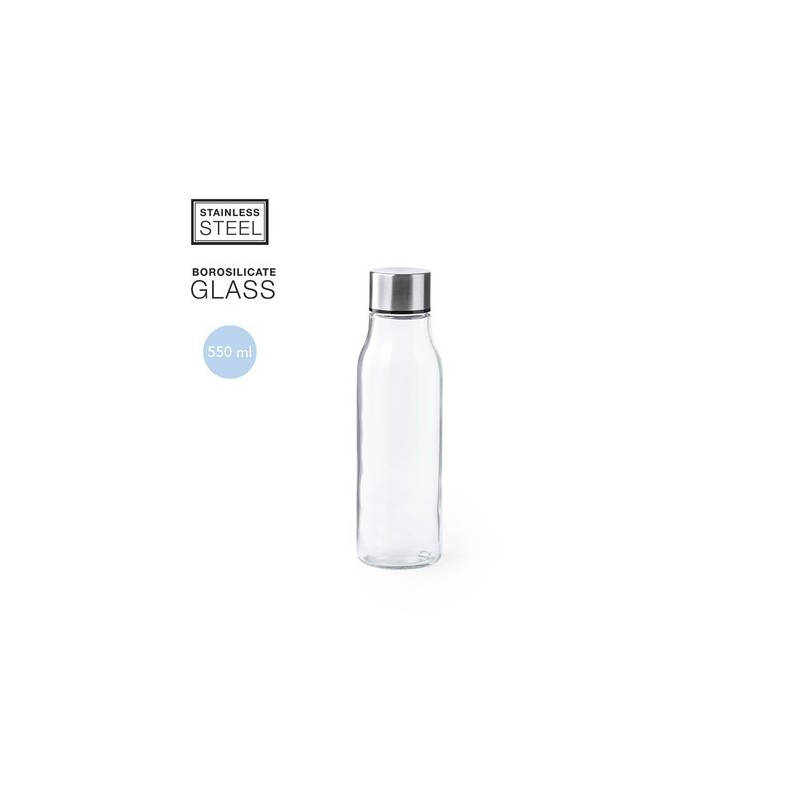 Gourde Réutilisable Personnalisée en Verre - Bidon Krobus pas cher Matières : acier inoxydable