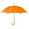Parapluie Éco-responsable avec Poignée en Bois - CUMULI Matières : bois Couleurs : orange cadeau entreprise pas cher