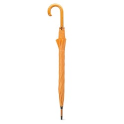 Parapluie Éco-responsable avec Poignée en Bois - CUMULI Matières : bois Couleurs : orange goodies entreprise design