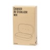 Stérilisateur UV Éco-responsable et Chargeur sans Fil Personnalisé - Strey Matières : bambou Couleurs : blanc livraison express 