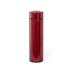 Bouteille Isotherme Personnalisée Éco-responsable Thermo Plusek Matières : acier inoxydable Couleurs : rouge