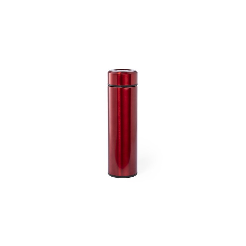 Bouteille Isotherme Personnalisée Éco-responsable Thermo Plusek Matières : acier inoxydable Couleurs : rouge