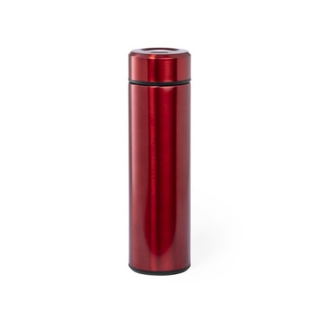 Bouteille Isotherme Personnalisée Éco-responsable Thermo Plusek Matières : acier inoxydable Couleurs : rouge