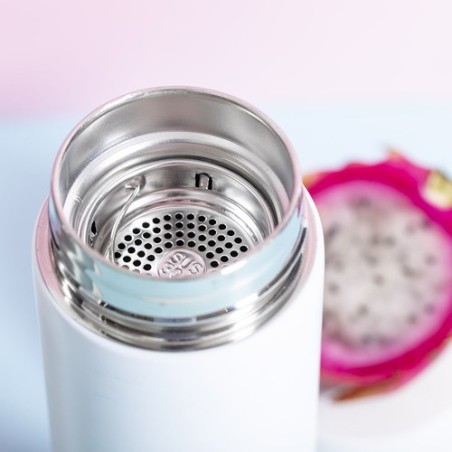 Bouteille Isotherme Personnalisée Éco-responsable Thermo Plusek Matières : acier inoxydable Couleurs : rouge personnalisation su