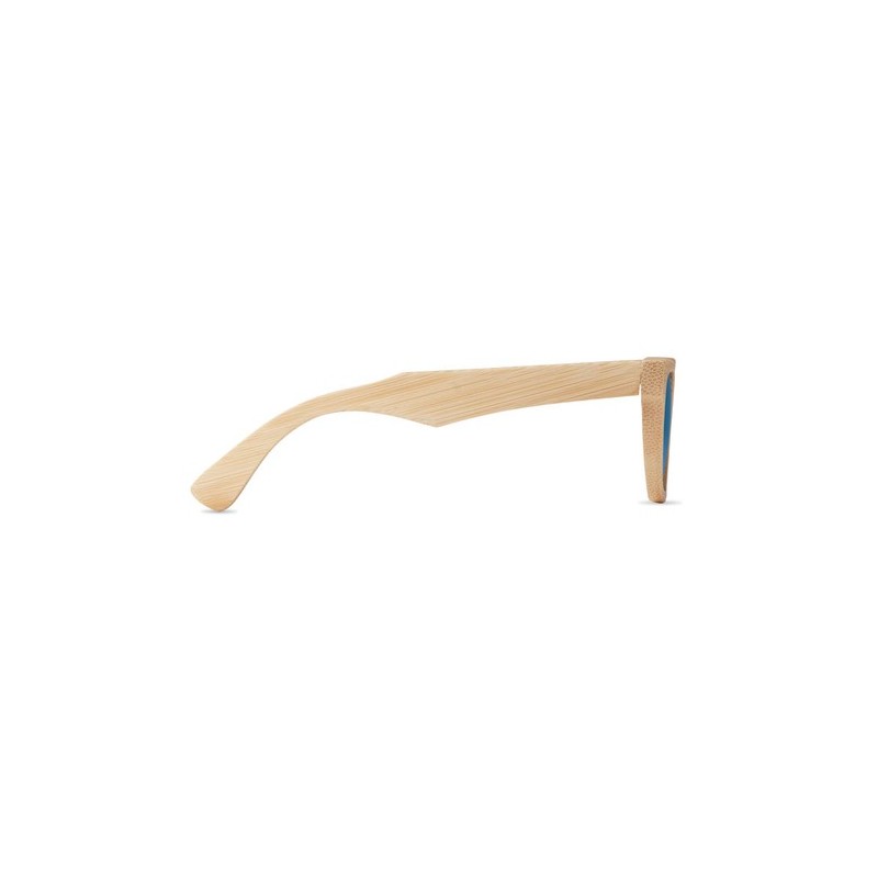 Lunettes de soleil personnalisées en bambou avec étui WANAKA Matières : bambou Couleurs : bois personnalisable avec votre logo