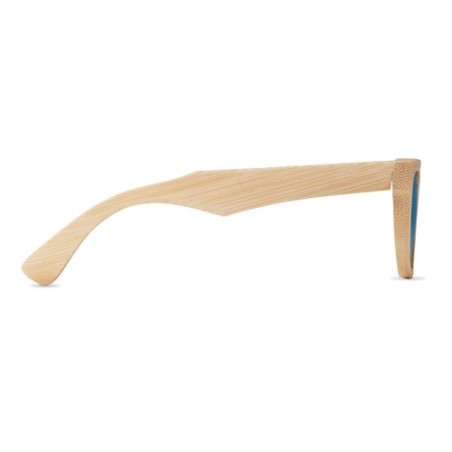 Lunettes de soleil personnalisées en bambou avec étui WANAKA Matières : bambou Couleurs : bois personnalisable avec votre logo